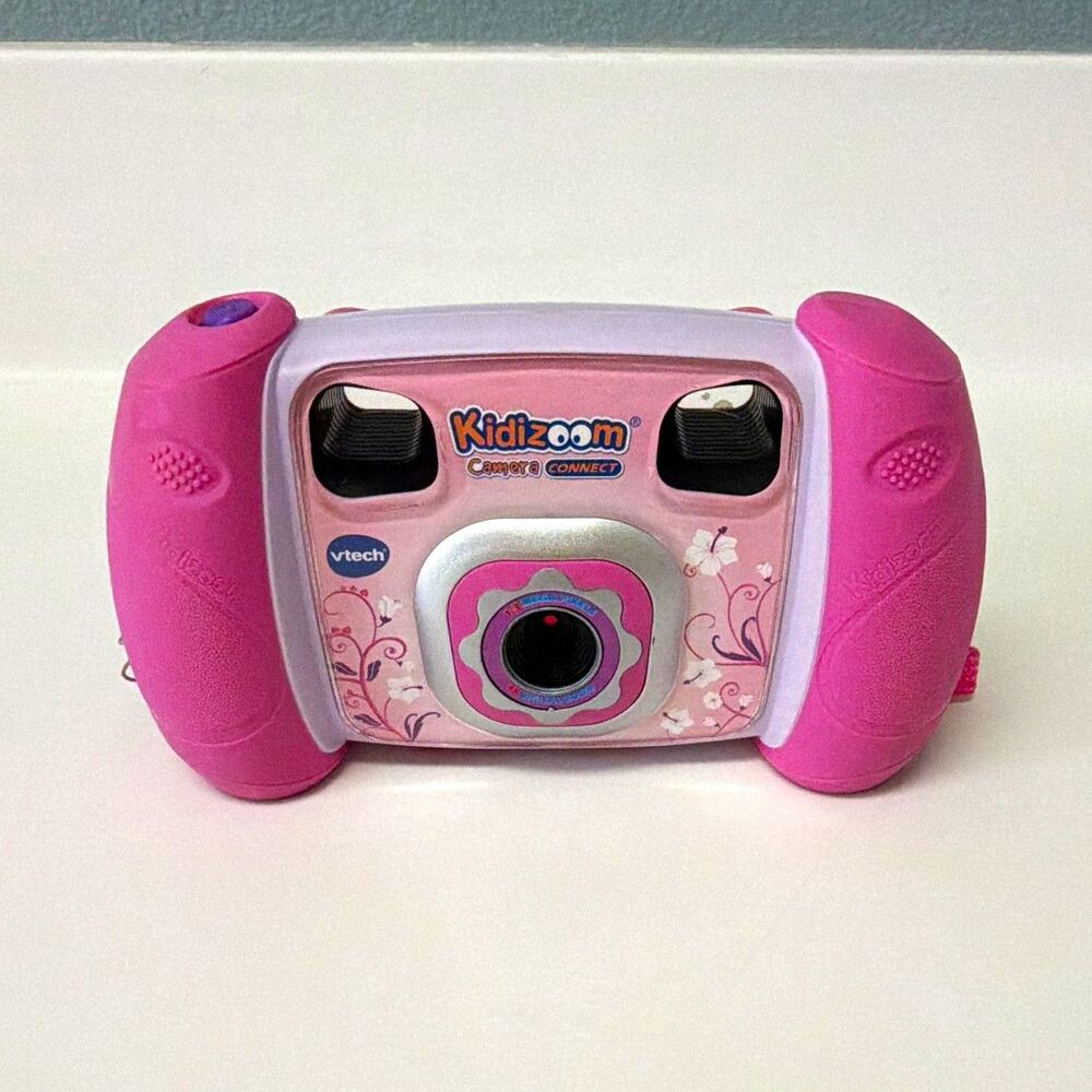 VTech KidiZoom Camera Connect Kids Digital Camera Pink 2010 Ages 4+ Tested Works